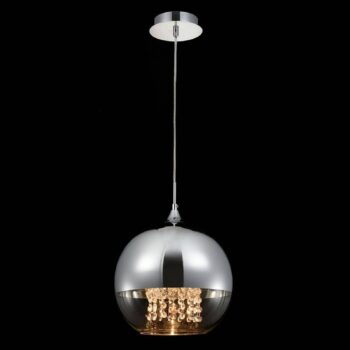 Závesná lampa Fermi s krištáľovým závesom Ø 30 cm - Image 4