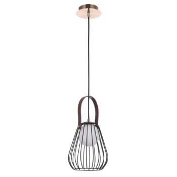 Závesná lampa Indiana klietkové tienidlo, čierna - Image 2