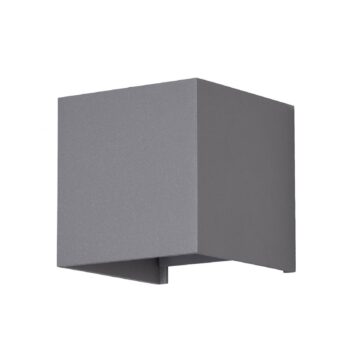 Vonkajšie nástenné LED Fulton, 10x10 cm, sivé - Image 2