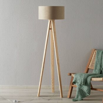 Krémová stojaca lampa Natalia s vnútornou potlačou - Image 4