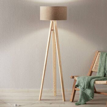 Krémová stojaca lampa Natalia s vnútornou potlačou - Image 3