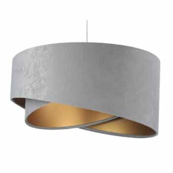 Závesná lampa Vivien, dvojfarebná, sivá/zlatá