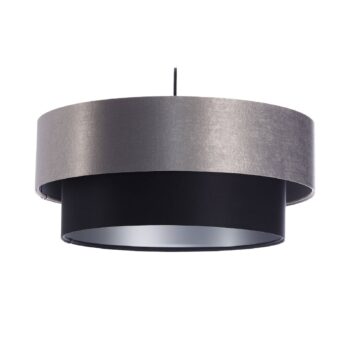 Závesná lampa Dorina, strieborná/ čierna, Ø 50 cm
