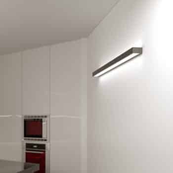 Nástenné LED svetlo Mera šírka 120 cm čierna 4000K