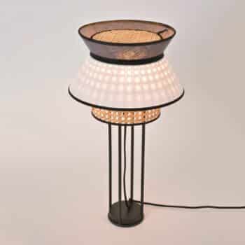 MARKET SET Singapour DBL stolná lampa, biela/sivá - Image 2