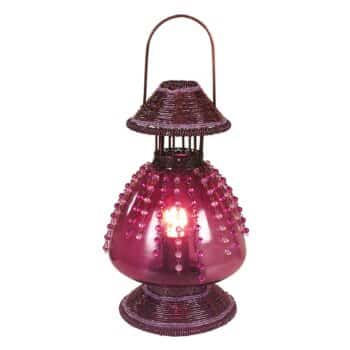 Stolná lampa Perla ako petrolejová lampa fialová - Image 2