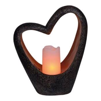Solárna LED lampa Srdce z kovu