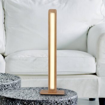 Stolná LED lampa Rovere z kanadského dubu