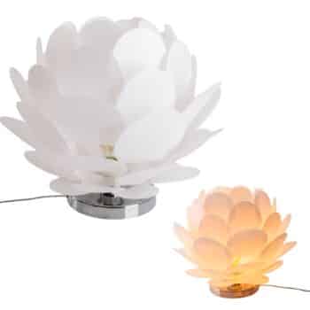 Stolná lampa Fora v tvare kvetiny, biela - Image 2