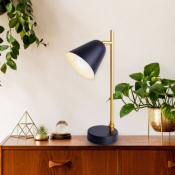 Stolná lampa Triton v čiernej a zlatej - Image 2