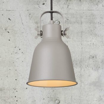 Závesná lampa Adrian v sivej farbe, Ø 16 cm