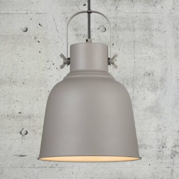 Závesná lampa Adrian v sivej farbe, Ø 25 cm