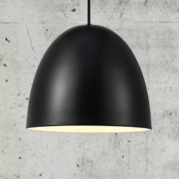 Závesná lampa Alexander s kovovým tienidlom čierna