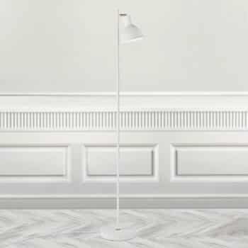 Stojaca lampa Pop v pôvabnom dizajne, biela