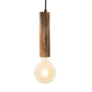 Závesná lampa Tronco, 1-pl., drevené kyvadlo 25 cm