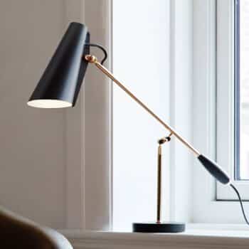 Northern Birdy – stolná lampa v čiernej/mosadznej - Image 3