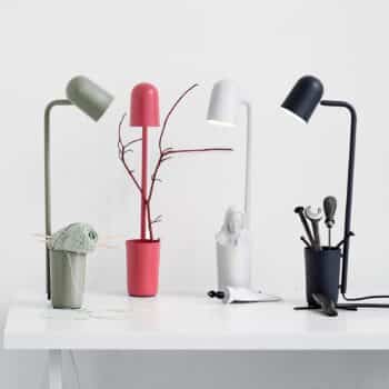 Northern Buddy – lampa na písací stôl, biela - Image 2