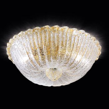 Stropné svietidlo Budino zlaté, číre 30 cm - Image 2