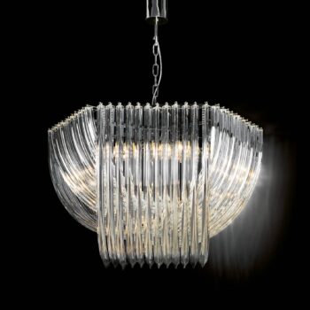 Opulentná krištáľová závesná lampa Woolball 85 cm - Image 4