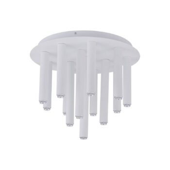 Stropné svietidlo Stalactite, 13-plameňové, biele