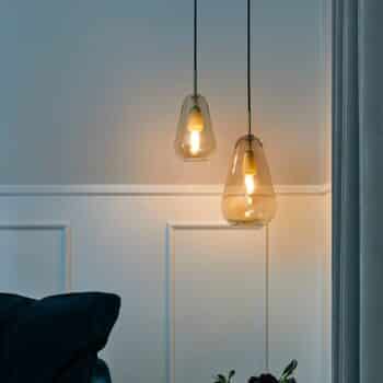 Nuura Anoli 1 závesná lampa, 1-pl. Ø 19 cm, zlatá