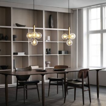 Nuura Miira 4 závesná lampa 4-pl. mosadz/číra - Image 2