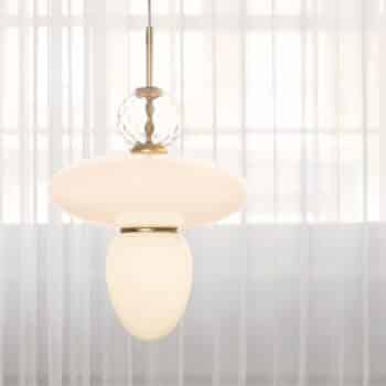 Nuura Rizzatto 43 závesná lampa, mosadz/biela - Image 2