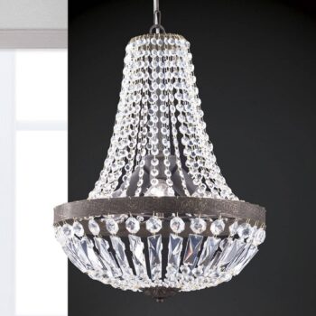 Závesná lampa Andara, krištáľové reťaze, Ø 40 cm - Image 3