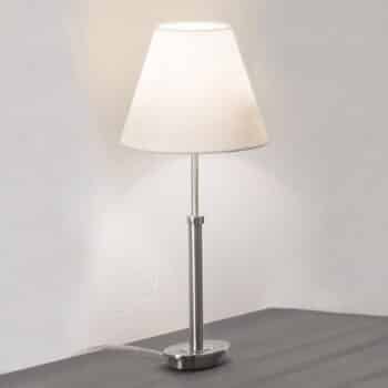 Niklová stolná lampa Lilly s látkovým tienidlom 22 - Image 2