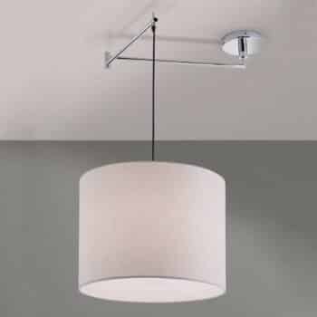 Závesná lampa Artak s bielym látkovým tienidlom - Image 4