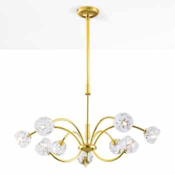 Závesná lampa Maderno olovnatý krištáľ zlato 69cm - Image 2