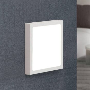 Nástenné LED lampa Vika, štvorec, biela, 18x18cm