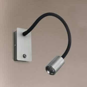 LED nástenná lampa Kurt matný nikel, ohybné rameno - Image 2