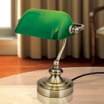 Zora bankárska lampa, zelené sklenené tienidlo - Image 3