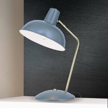 Vintage vzhľad – stolná lampa Fedra sivá - Image 3