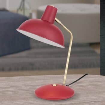 Vintage vzhľad – stolná lampa Fedra červená - Image 4