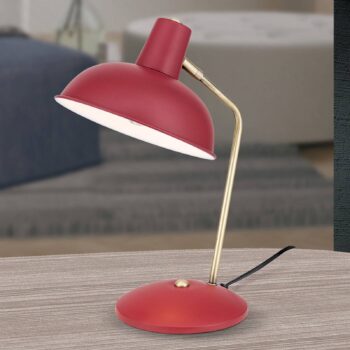 Vintage vzhľad – stolná lampa Fedra červená - Image 3