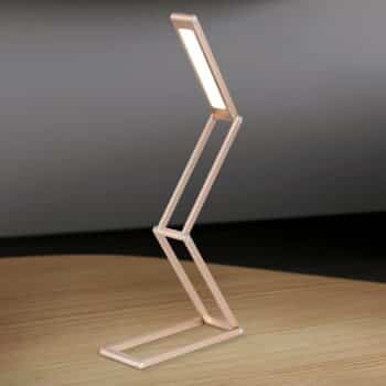 Praktická stolná LED lampa Falto batéria zlatá - Image 4