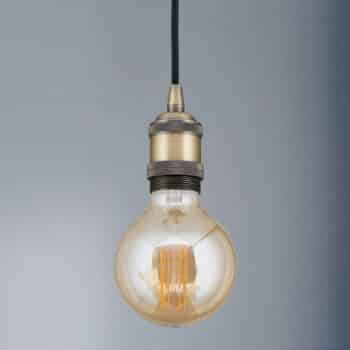 Objímková závesná lampa Jailhouse matná mosadz - Image 4