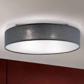 Sivá závesná lampa Ufo s ľanovým tienidlom - Image 3