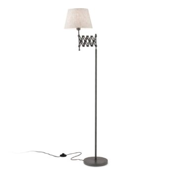 Stojaca lampa Factory s ľanovým tienidlom - Image 2