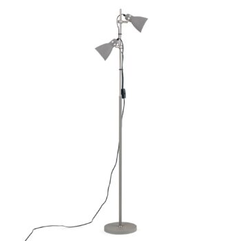 Stojaca lampa School 2 bodové svetlá, sivá - Image 2