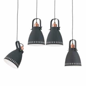 Závesná lampa Theke z kovu, 4-plameňová - Image 2