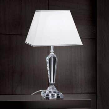 Stolná lampa Veronique úzky podstavec, biela/chróm - Image 2