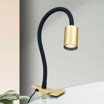 Upínacia LED lampa Kurt matná mosadz