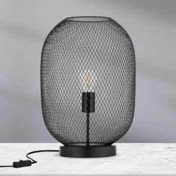 Stolná lampa Georgina s klietkovým tienidlom - Image 2