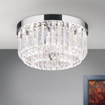 Stropné LED svietidlo Prism, chróm, Ø 35 cm - Image 2