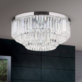 Stropné LED svietidlo Prism, chróm, Ø 55 cm - Image 2