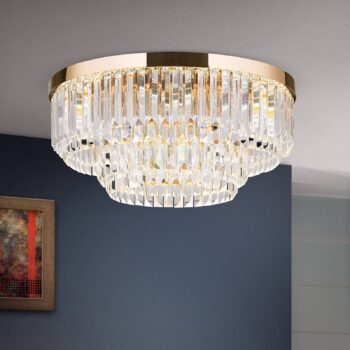 Stropné LED svietidlo Prism, zlaté, Ø 55 cm - Image 2