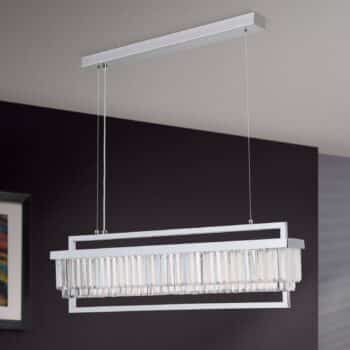 Závesné LED svietidlo Prism, podlhovasté chróm - Image 2